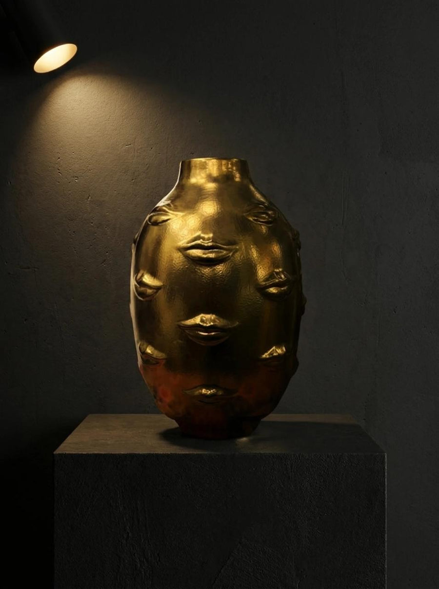 Gold Kisses Vase