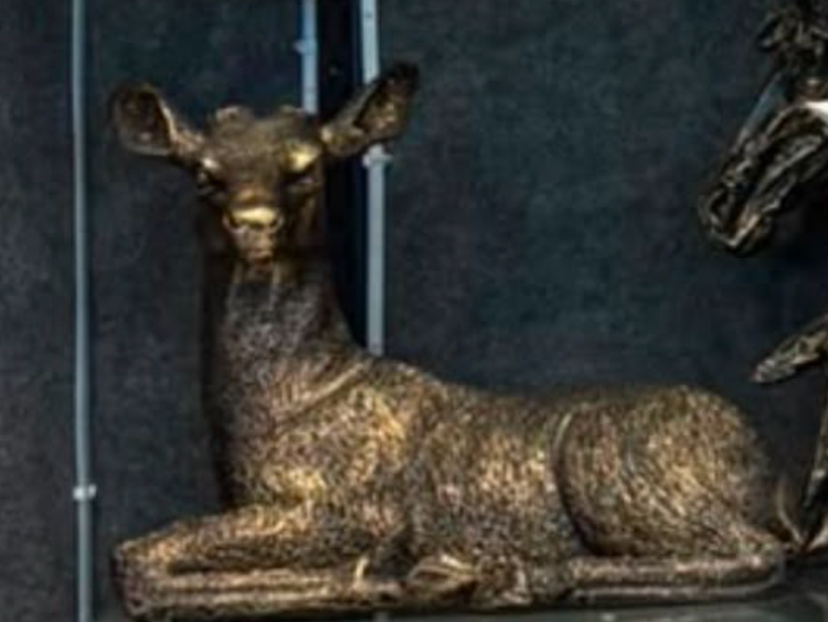 Seated Deer Sculpture